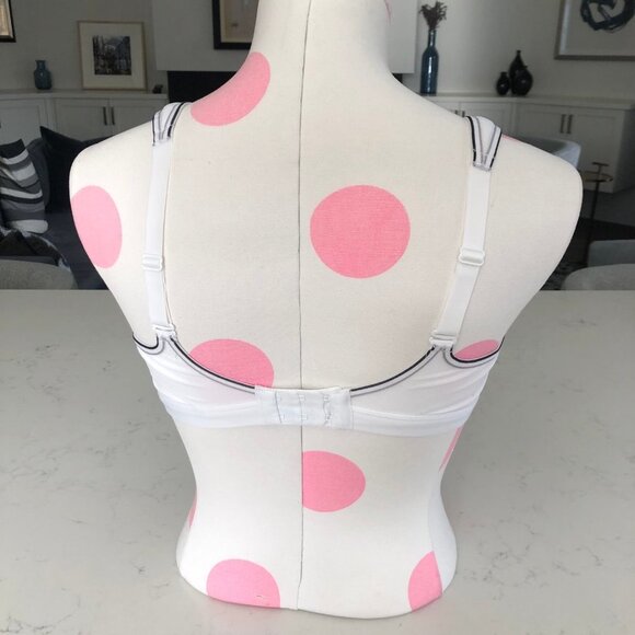 Triumph Endurance Triaction Activewear Nylon Sports Bra White Blk Sz 34DDD NWOT - Picture 8 of 13